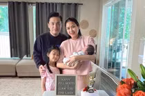 Vợ chồng Lam Trường mừng đầy tháng con trai