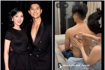 Lệ Quyên chăm sóc bạn trai bị thương khi đóng phim