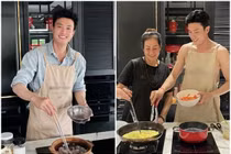 Quốc Trường chăm nấu ăn ở biệt thự 700 m2