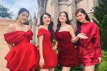 Vân Trang khoe vẻ gợi cảm bên hội bạn thân