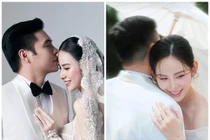 Người mẫu Hương Liên tình tứ bên chồng trong bộ ảnh cưới