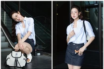 Hoa hậu Bảo Ngọc khoe vẻ trong trẻo, trẻ trung như nữ sinh