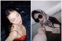 "Công chúa dâu tây" Khổng Tú Quỳnh gợi cảm với bikini