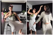 Chồng Ngô Thanh Vân hóa bà bầu, fan cười nghiêng ngả