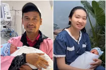 Diễn viên Tiết Cương và vợ kém 26 tuổi đón con đầu lòng