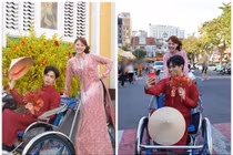 Uyển Ân – Pháp Kiều mang sắc xuân đến sớm qua khoảnh khắc dạo chơi đầu năm