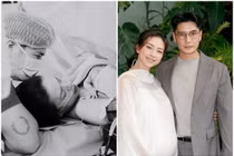 Hình ảnh Ngô Thanh Vân - Huy Trần bên con gái đầu lòng