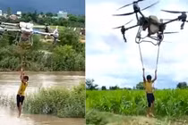 Chia sẻ của người dùng drone giải cứu 2 bé kẹt giữa dòng nước xiết