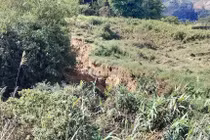 Xuất hiện nhiều vết nứt trên đồi đe dọa 54 hộ đồng bào Xơ Đăng