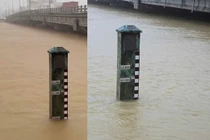 Lũ trên các sông ở Quảng Ngãi lên cao, cận kề mức lịch sử 