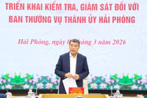 Công bố quyết định kiểm tra, giám sát Ban Thường vụ Thành ủy Hải Phòng