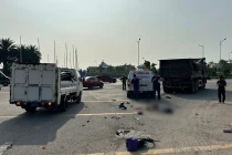 Xe tải va chạm với xe mô tô tại Hải Phòng khiến một thiếu nữ tử vong