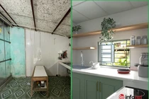 Căn bếp cũ 9m2 'biến hình' đẹp đẽ, trở thành món quà con gái tặng mẹ