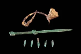 Giật mình thấy chiến binh cầm kiếm đồng 2.500 năm tuổi trong mộ cổ