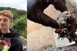 Cải tạo nhà cũ, cặp đôi rùng mình thấy xương trong tường