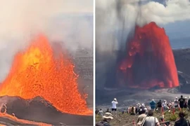 Kinh hoàng núi lửa ở Hawaii phun trào, dung nham cao hơn 100m