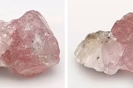 Thợ mỏ tìm thấy viên kim cương hiếm có, nửa hồng nửa không màu