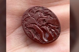 Viên đá quý đỏ như máu tìm thấy ở La Mã, chuyên gia bối rối