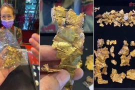 Đi làm đồng, bất ngờ nhặt được vàng vụn cực giá trị