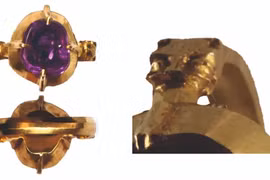 Bí ẩn chiếc nhẫn vàng Trung cổ gắn đá quý đỏ tím