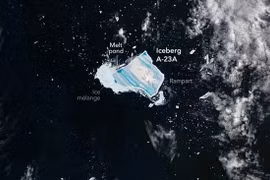 Tảng băng trôi khổng lồ từ châu Nam Cực đang tan chảy nhanh