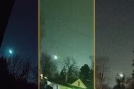 Khoảnh khắc khó tin sao chổi cháy sáng trên bầu trời nước Mỹ