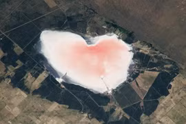 NASA tung ảnh 'trái tim' màu hồng từ không gian gây sốt mùa Valentine