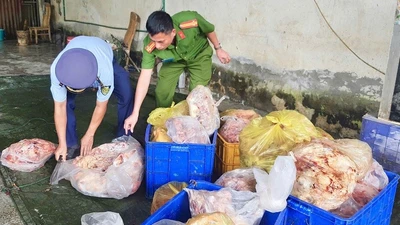 Phát hiện hơn 3,9 tấn thực phẩm đông lạnh bốc mùi hôi thối