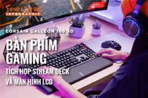CORSAIR GALLEON 100 SD, Bàn phím gaming tích hợp Stream Deck và màn hình LCD