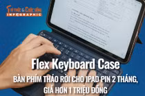 [INFOGRAPHIC] Flex Keyboard Case, bàn phím tháo rời cho iPad pin 2 tháng