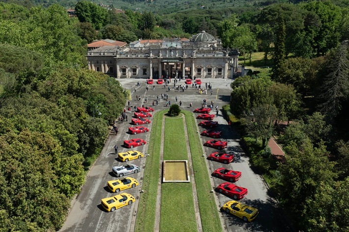 23 xe F50 tham gia lần này đa phần sở hữu tông màu đỏ huyền thoại - Rosso Corsa, nhưng Ferrari vẫn bổ sung thêm vài xe với màu vàng Giallo Modena và bạc Argento Nurburgring.