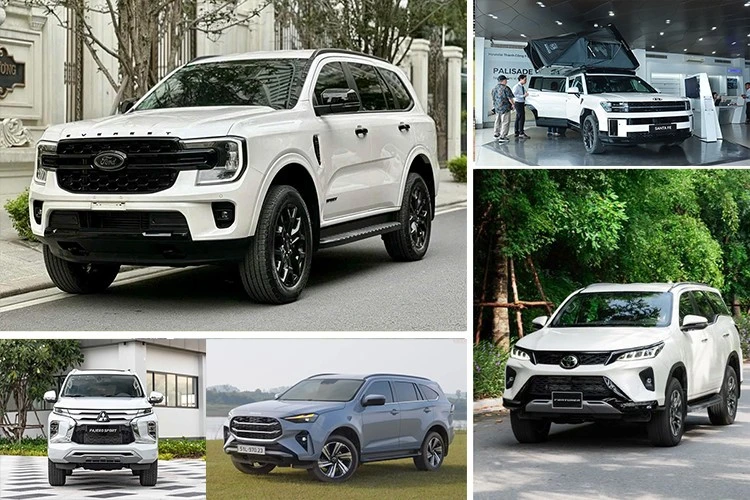 Top xe SUV cỡ D tháng 6/2025 - Ford Everest bán chạy nhất