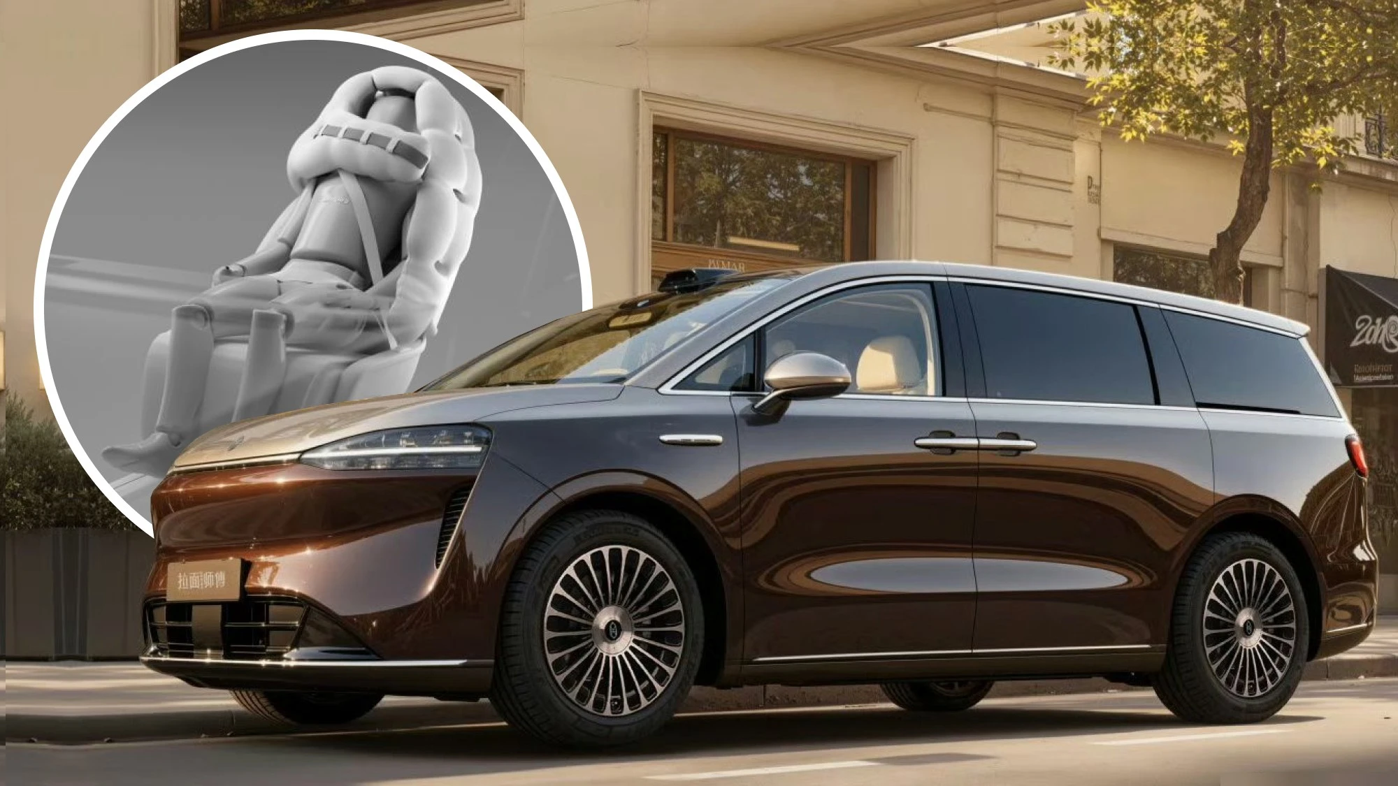 MPV Luxeed V9 của Huawei là ôtô xe đầu tiên trang bị túi khí bảo vệ đầu