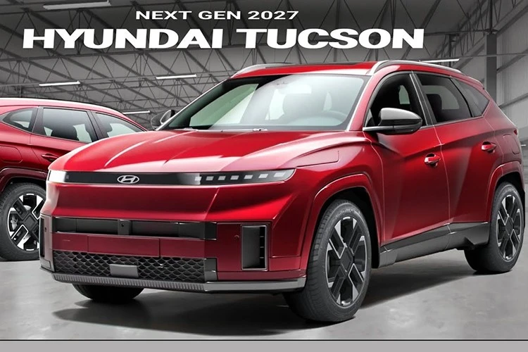 Hyundai Tucson 2027 thế hệ mới lộ diện, sắc nét và vuông vức hơn