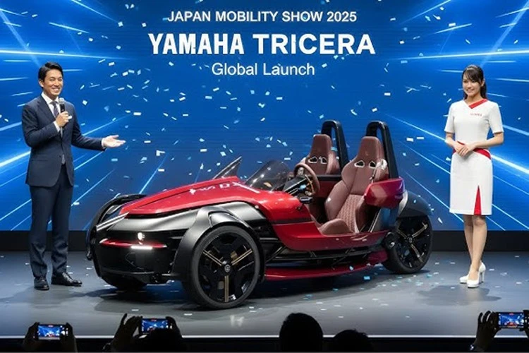 Cận cảnh Yamaha Tricera - xe ôtô 3 bánh "xịn sò", đánh lái cả 3 bánh