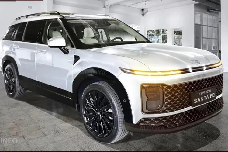 "Tóm gọn" Hyundai SantaFe 2027 chạy thử, thay đổi mạnh thiết kế và hộp số