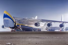 Vừa "hồi sinh", siêu cơ khổng lồ An-225 Mriya của Ukraine bất ngờ xuất hiện ở Trung Quốc