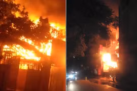 Hà Nội: Cháy nhà hàng, phát tiếng nổ lớn