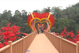 Cận cảnh cây cầu tình yêu bằng kính trong suốt đầu tiên ở Việt Nam