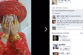 Lại xôn xao ảnh cặp đôi đeo đầy vàng trong ngày cưới