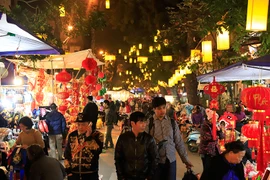 Chợ hoa Tết truyền thống hút khách về đêm