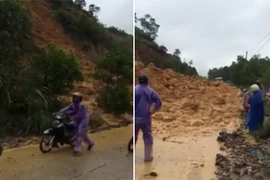 Sạt lở trong mưa lũ ở Quảng Ninh, nhiều người thoát chết