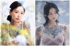 Mẹ trẻ xứ Hàn xăm kín người trên cơ thể mặc thị phi