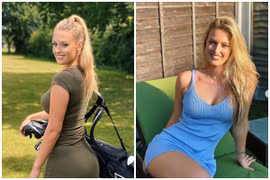 Mỹ nhân sân golf gây “nóng mắt” vì thường diện trang phục hớ hênh