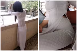 Diện áo dài trắng, nhiều nữ sinh gây nhức mắt vì phản cảm