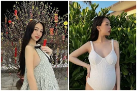 Ái nữ nhà Minh Nhựa nhan sắc không chỗ chê dù “bầu vượt mặt“