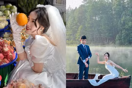 Bồ cũ Quang Hải khoe ảnh cưới “siêu lầy” bên chồng diễn viên