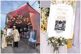 Đám cưới 4.0, chuyển tiền mừng bằng mã QR code gây bão mạng