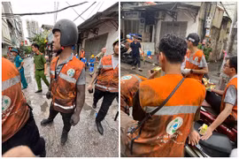 Cháy chung cư mini ở Hà Nội: Trắng đêm cùng “thiên thần áo cam“