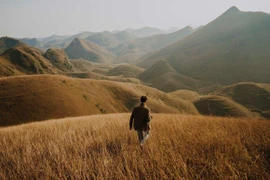 Đồi cỏ cháy đẹp như phim ở Cao Bằng